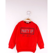 Toontoy Kız Çocuk Party Up Baskılı Sweatshirt