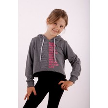 Toontoy Kız Çocuk Yazı Baskılı Sweatshirt