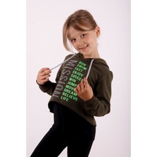 Toontoy Kız Çocuk Yazı Baskılı Sweatshirt