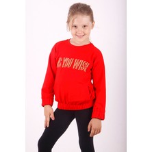 Toontoy Kız Çocuk You Wish Baskılı Sweatshirt