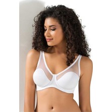 Le Jardin Kadın Beyaz Tül Detaylı Toparlayıcı Soft Cup 3'lü Paket Sütyen