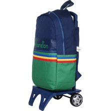 Benetton Unisex İki Bölmeli Tekerlekli Sırt Çantası 70039