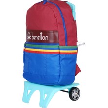 Benetton Unisex İki Bölmeli Tekerlekli Sırt Çantası 70045