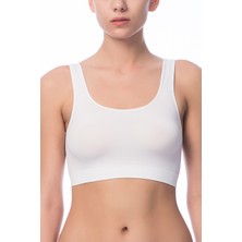 Nbb 2410 Beyaz 3'lü Paket Geniş Askılı Dikişsiz Kadın Büstiyer