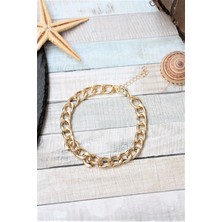 X-lady Accessories Gold Kaplama Orta Boy Gourmet Zincir Halhal