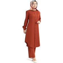 Fahima Rübeysa Tunik Pantolon Takım Kiremit Fhm610
