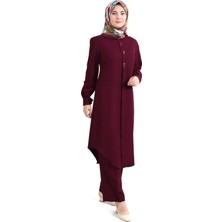 Fahima Rübeysa Tunik Pantolon Takım Mürdüm Fhm610