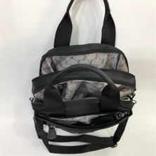 Nas Bags Kadın Kumaş El ve Çapraz Askılı Çok Gözlü Çanta 25Cm30Cm