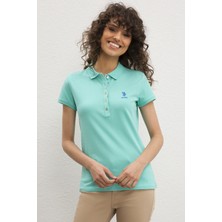 U.S. Polo Assn. Kadın Mint Basic T-Shirt 50217591-VR090