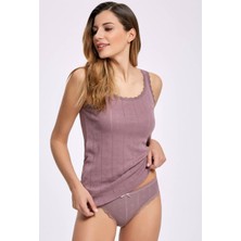 Jakarlı (Transferli Ribana) Geniş Askılı Kadın Çamaşır Takım    10 Adet