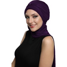 ELYSIANfidan İncili Atkılı El İşi İnci İşlemeli Hazır Türban Tesettür Bone