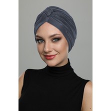 ELYSIANfidan Çapraz Plise Bantlı Astarlı Hazır Türban Tesettür Havuz Bonesi