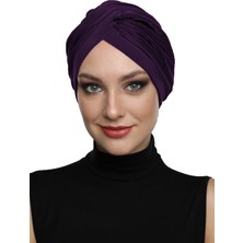 ELYSIANfidan Çapraz Plise Hazır Türban Tesettür Havuz Bonesi