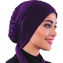 ELYSIANfidan Pileli Bağlama Hazır Türban Tesettür Bone