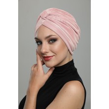 ELYSIANfidan Çapraz Plise Bantlı Astarlı Hazır Türban Tesettür Havuz Bonesi