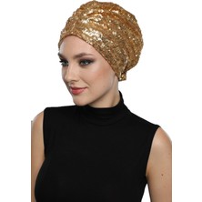 ELYSIANfidan Payetli Astarlı Hazır Türban Tesettür Bone