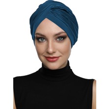 ELYSIANfidan Çapraz Plise Hazır Türban Tesettür Havuz Bonesi