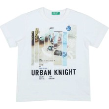 United Colors Of Benetton Erkek Çocuk Fotograf Baskılı Tshirt