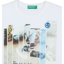 United Colors Of Benetton Erkek Çocuk Fotograf Baskılı Tshirt