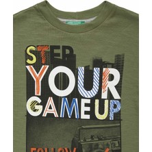 United Colors Of Benetton Erkek Çocuk Yazı Fotograf Baskılı Tshirt