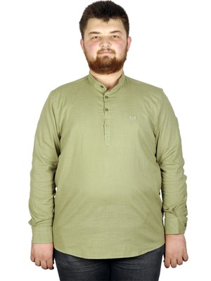 ModeXL Büyük Beden Erkek Hakim Yaka  Gömlek 20388