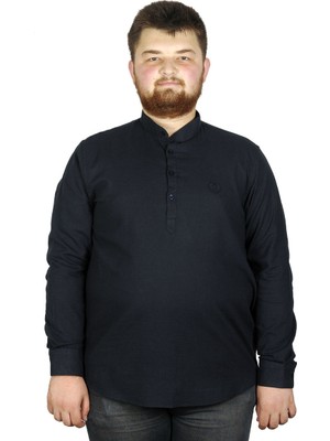 ModeXL Büyük Beden Erkek Hakim Yaka  Gömlek 20388