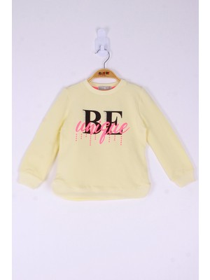 Toontoy Kız Çocuk Be Baskılı Sweatshirt