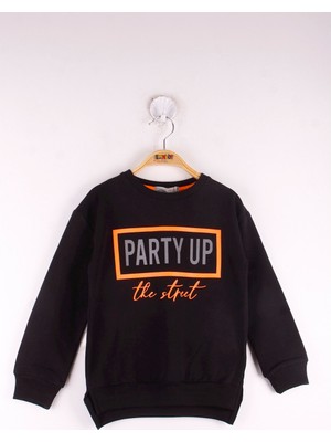 Toontoy Kız Çocuk Party Up Baskılı Sweatshirt