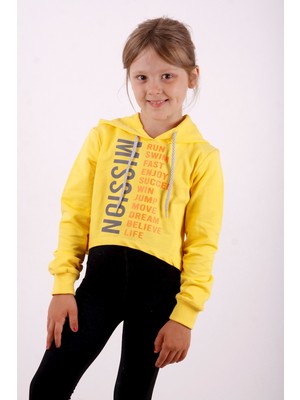 Toontoy Kız Çocuk Yazı Baskılı Sweatshirt