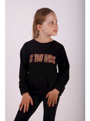 Toontoy Kız Çocuk You Wish Baskılı Sweatshirt