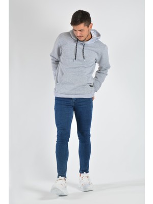 Terapi Men Erkek Kapüşonlu Sweatshirt 20Y-5200311 Gri