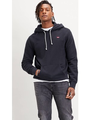 New Original Hoodie  Siyah Erkek Kapüşonlu Sweatshirt