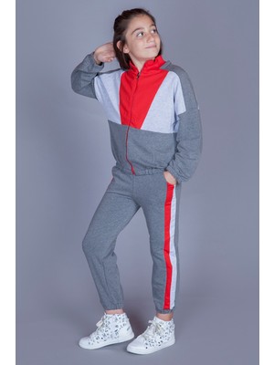 Toontoy Kız Çocuk Garnili Eşofman Takım