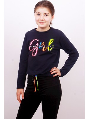 Toontoy Kız Çocuk Girl Baskılı Sweatshirt