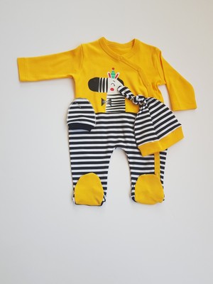 Eda Baby 2'li Bebek Tulum Sarı 0 - 3 Ay