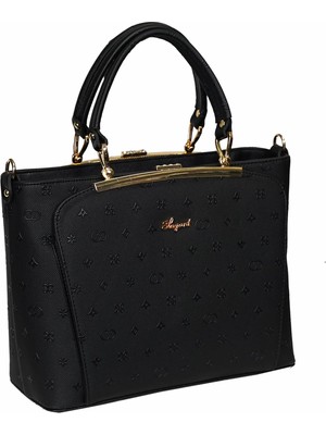 Kurtuluş Çanta Kadın El ve Omuz Çantası Baskılı Siyah 827