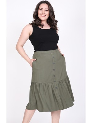 Myline Önden Düğmeli Etek 45437