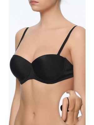 Pierre Cardin 6021 Şeffaf Sırtlı Boş Kap Straplez Sütyen