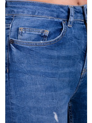 Deepstar Orta Bel Skinny Fit Mid Blue Denim 34