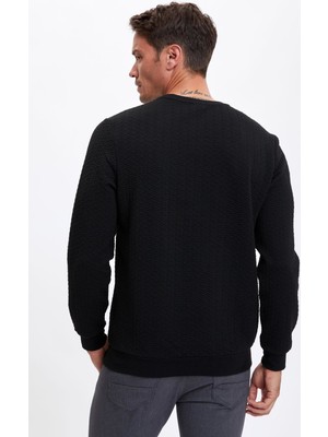 DeFacto Bisiklet Yaka Slim Fit Sweatshirt S1624AZ20AU