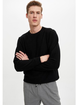 Defacto Bisiklet Yaka Slim Fit Triko Kazak R1054AZ20WN
