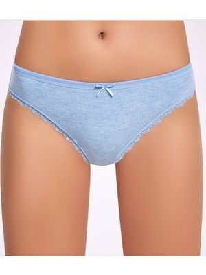 İlke İç Giyim Melanjlı Dantelli Kadın Bikini Külot    3 Adet