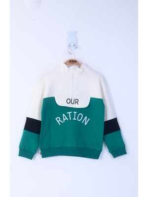 Toontoy Erkek Çocuk Ration Baskılı Sweatshirt