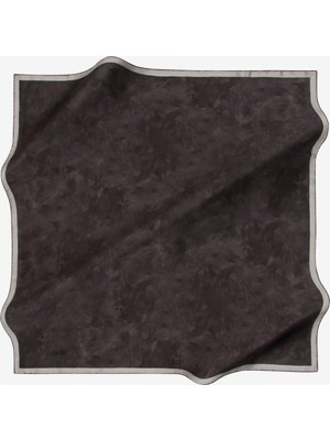 Aker Kahverengi İpek Tivil Eşarp / 90X90 / 7208713-971
