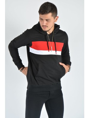 Terapi Men Erkek Kapşonlu Sweatshirt 20K-5200395 Siyah