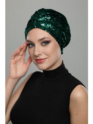 ELYSIANfidan Payetli Astarlı Hazır Türban Tesettür Bone