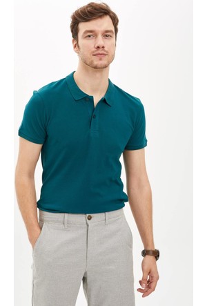 Defacto Erkek Mavi Polo Yaka Regular Fit T Shirt M7676az 20sp Be677 Trendyol