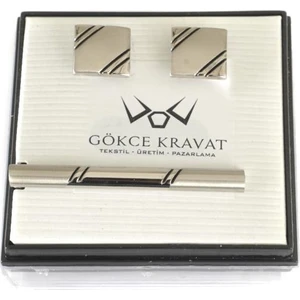 Kol Düğmesi  Kravat İğnesi Set Kd-37
