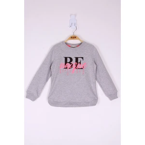 Kız Çocuk Be Baskılı Sweatshirt