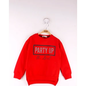 Kız Çocuk Party Up Baskılı Sweatshirt